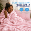 Teddy fleece dekbedovertrek - Roze - Dubbelzijdig Teddy