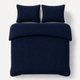 Teddy fleece dekbedovertrek - Navy - Dubbelzijdig Teddy