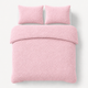 Teddy fleece dekbedovertrek - Roze - Dubbelzijdig Teddy