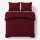 Teddy fleece dekbedovertrek - Wine - Dubbelzijdig Teddy - Lits-jumeaux XL