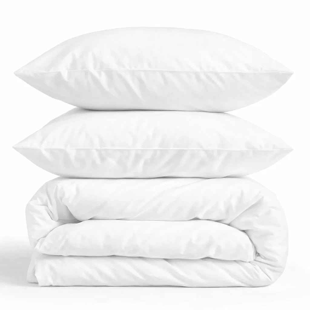 Decoware dekbedovertrek uni - wit - katoensatijn