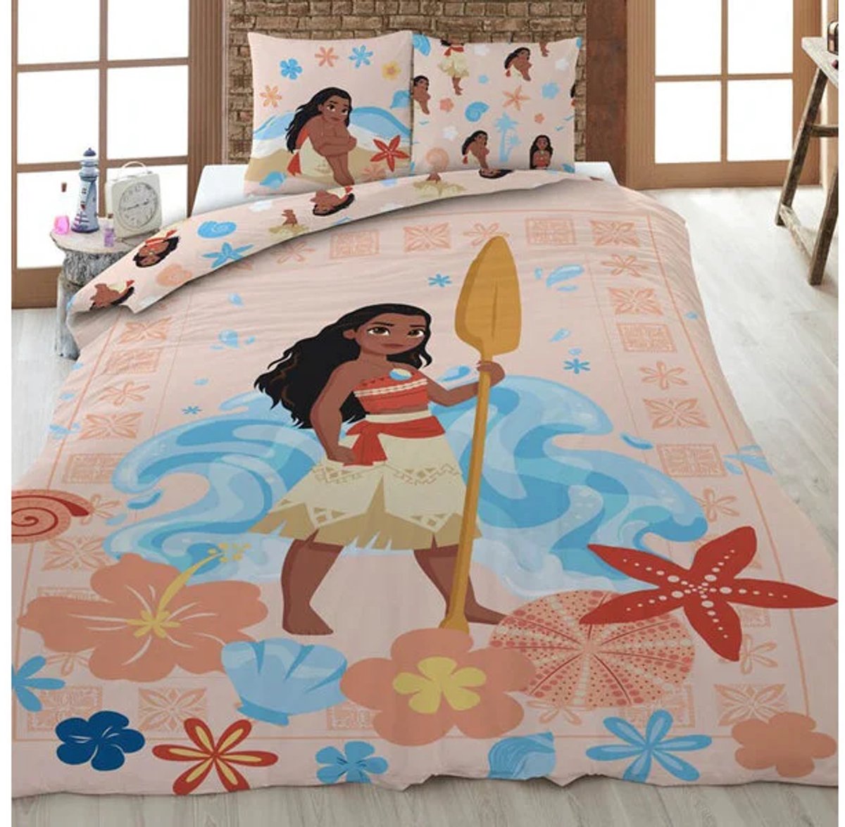 Vaiana Dekbedovertrek Warrior - polykatoen - eenpersoons (140x200 + 65x65 cm)