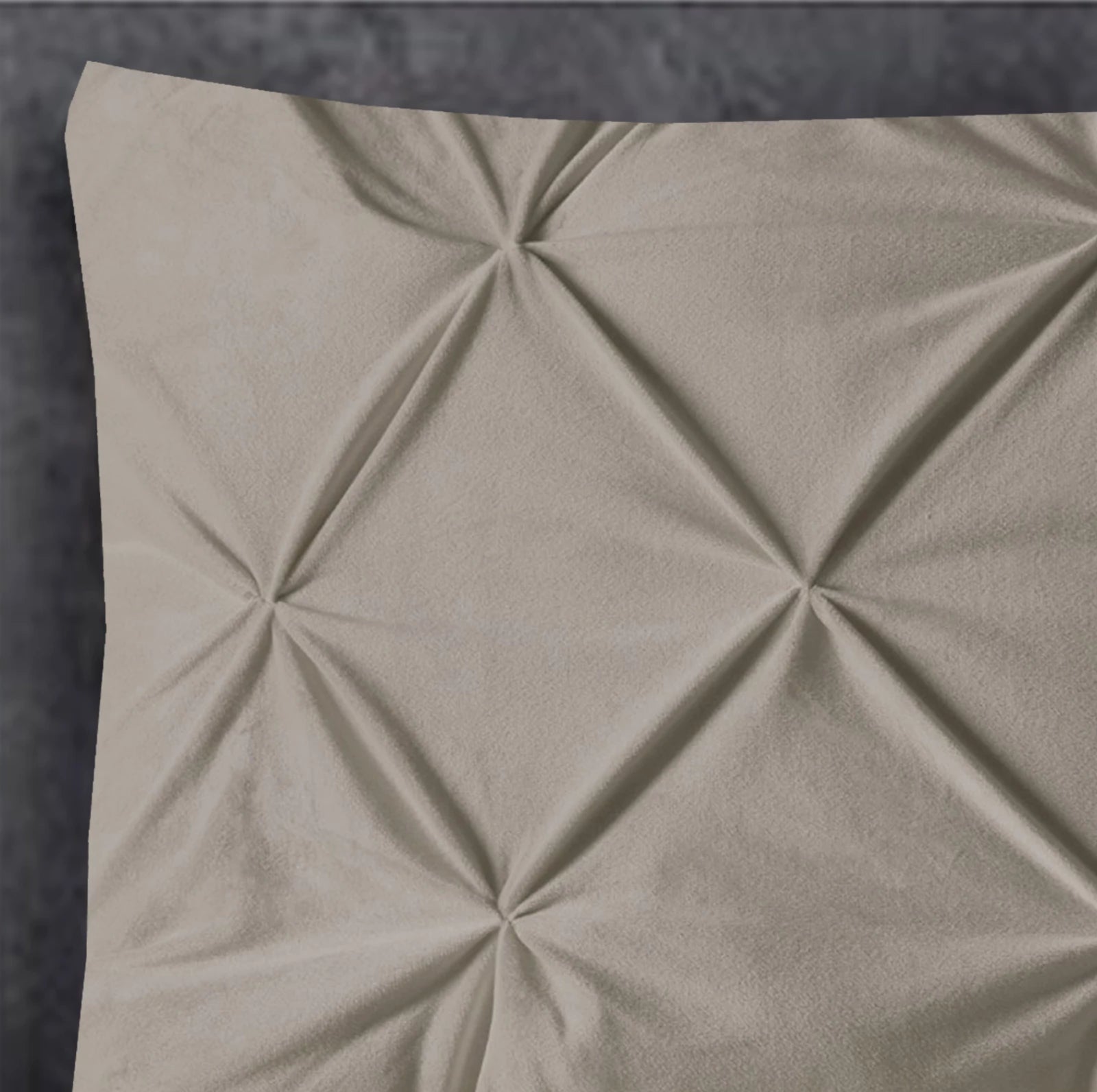 Velvet Pintuck kussensloop 60x70 cm - Zand - Per 2 stuks