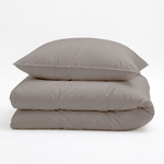 Decoware dekbedovertrek uni - Katoensatijn - Warm Stone