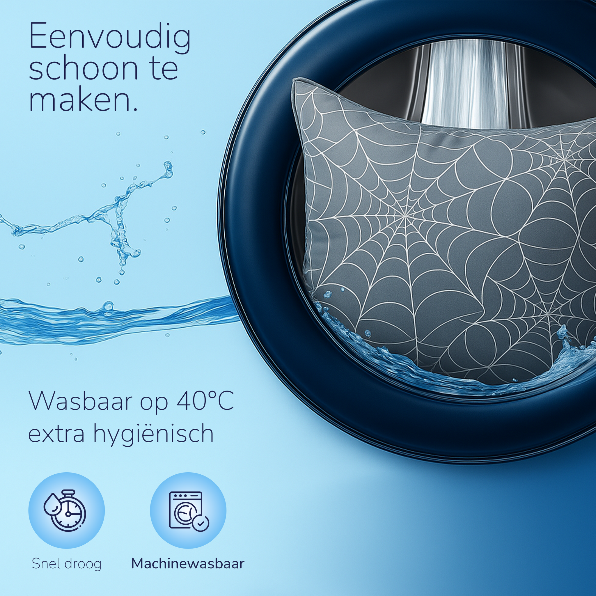 Decoware dekbed zonder overtrek inclusief kussensloop Skulls & Roses - microvezel