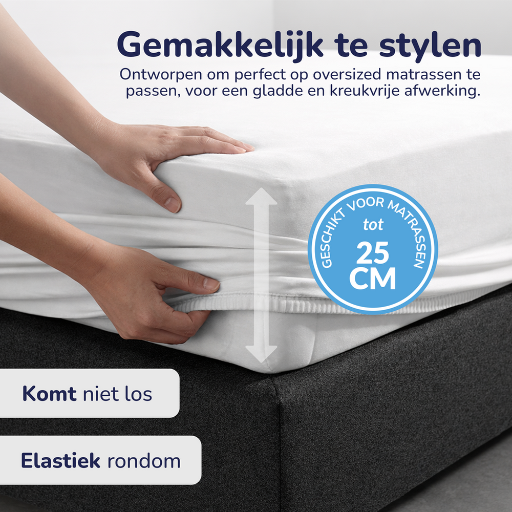 Decoware peuter hoeslaken - katoen - wit - 70x150 cm