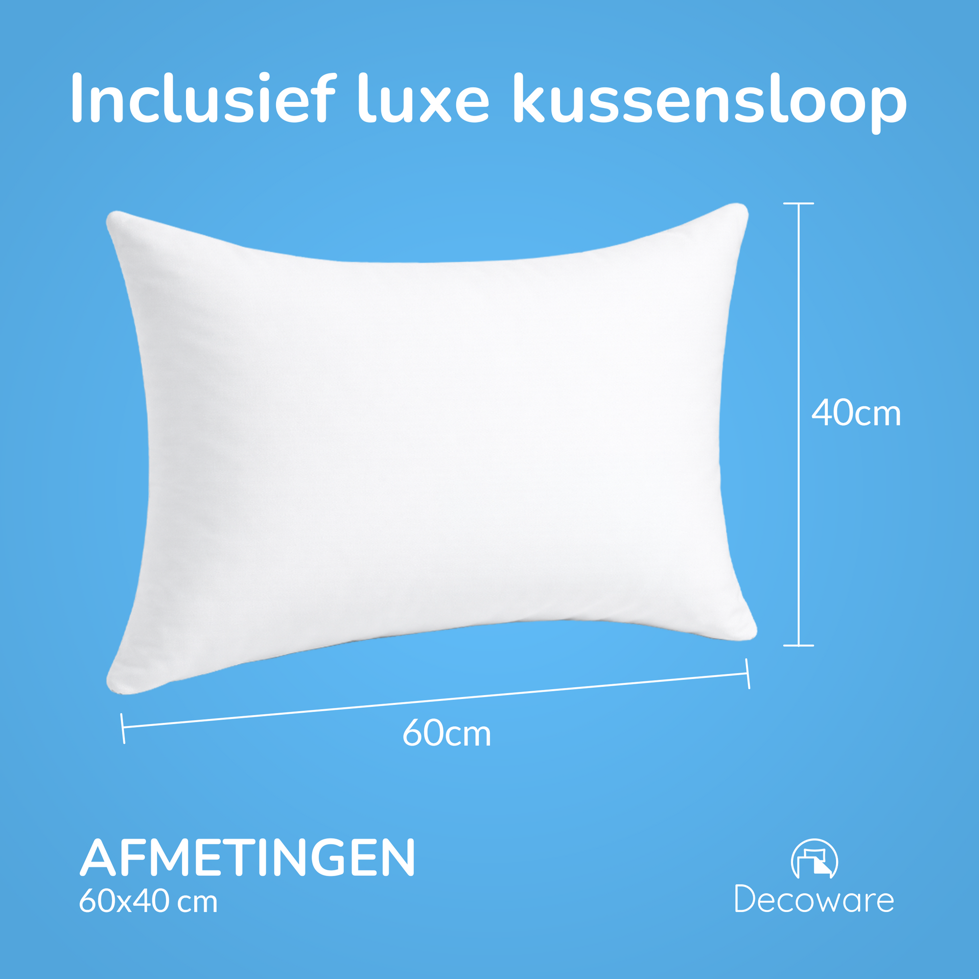 Decoware baby dekbedovertrek uni - Katoen - Wit - 100x135 + 40x60 cm