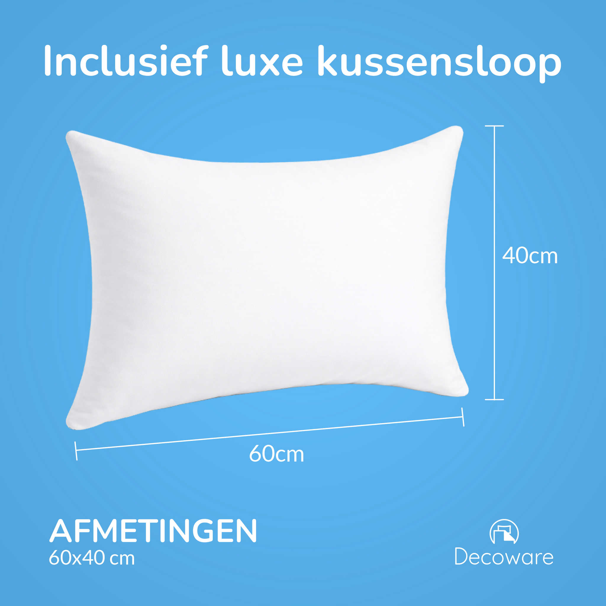 Decoware baby dekbedovertrek uni - Katoen - Wit - 100x135 + 40x60 cm