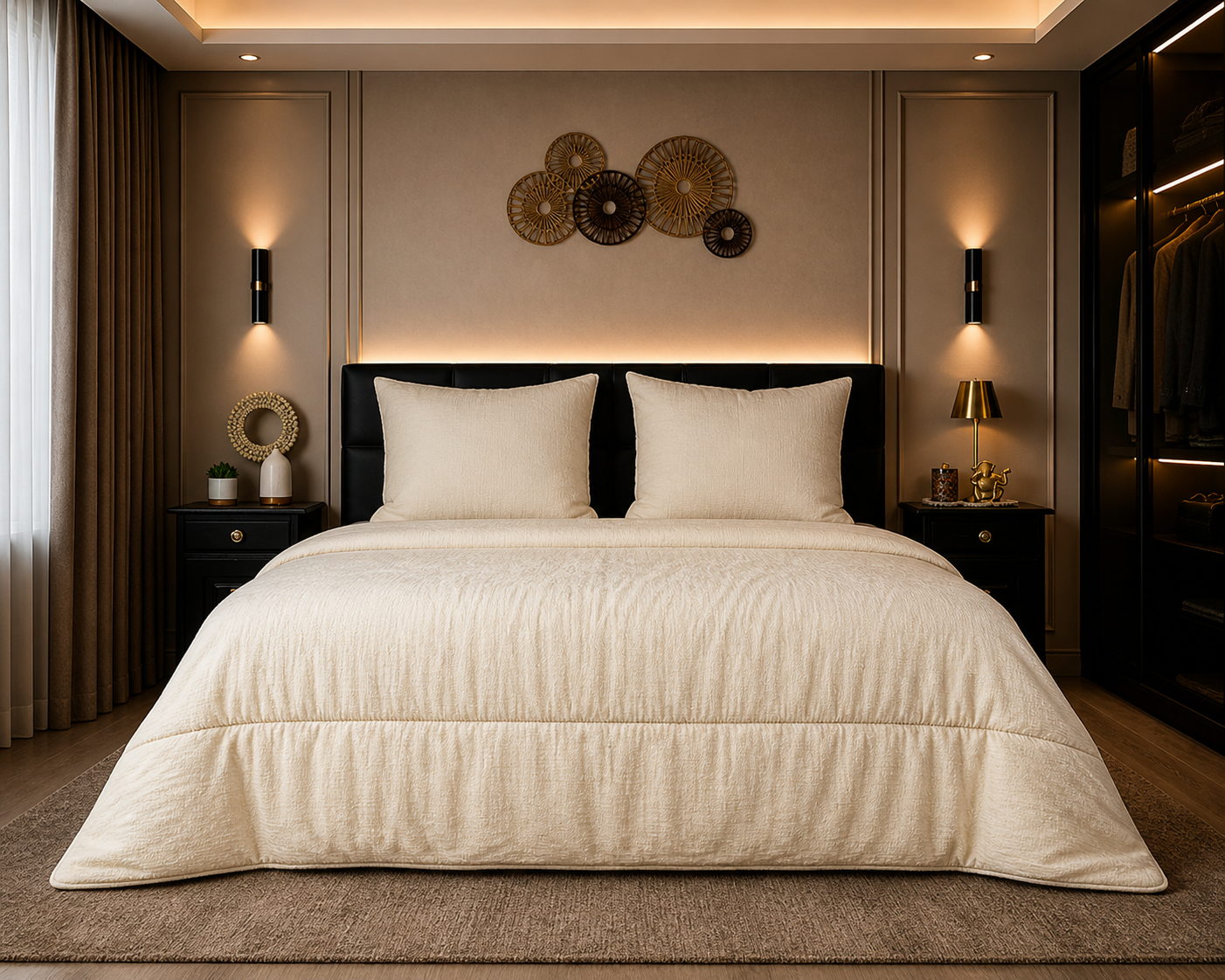 Decoware dekbed zonder overtrek incl. kussensloop - Mousseline - zand