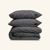 Decoware® dekbedovertrek Jaquard Teddy Antraciet - microvezel - eenpersoons (140x220 + 60x70 cm)