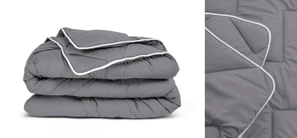 All in one lazy dekbed - Dekbed en overtrek in 1 - antraciet