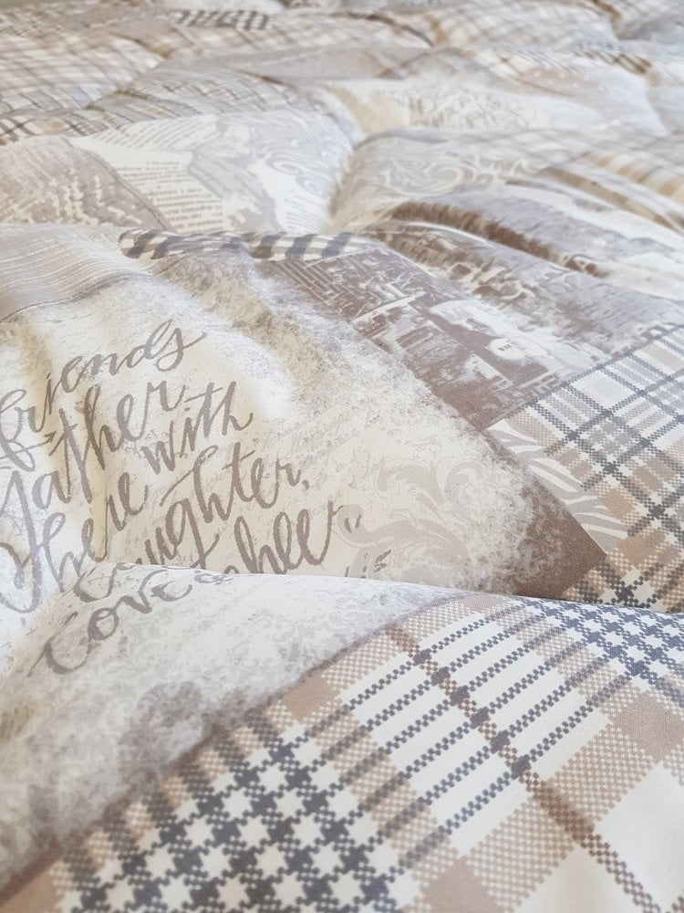 All in one lazy dekbed -  Dekbed en overtrek in 1  - Beige Taupe