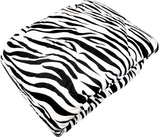 All in one lazy dekbed -  Dekbed en overtrek in 1  - Zebraprint