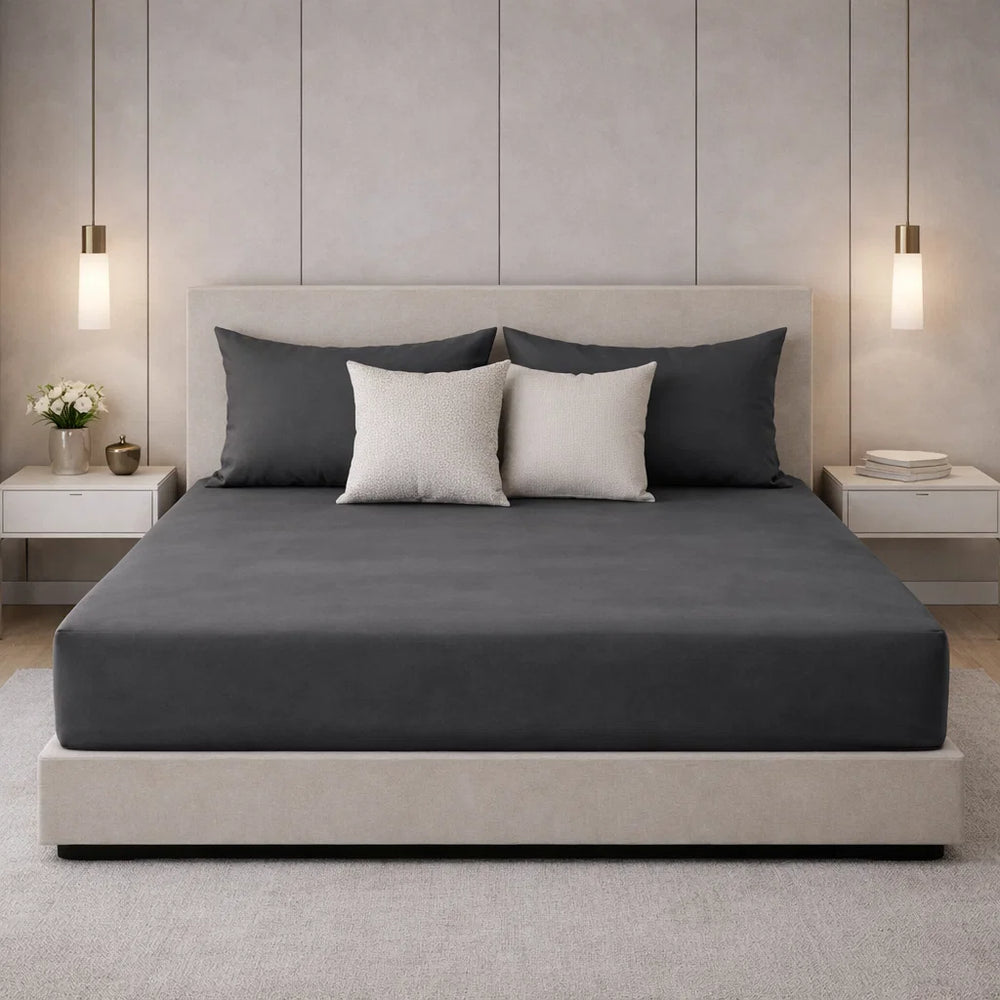 Decoware hoeslaken - Jersey - Antraciet