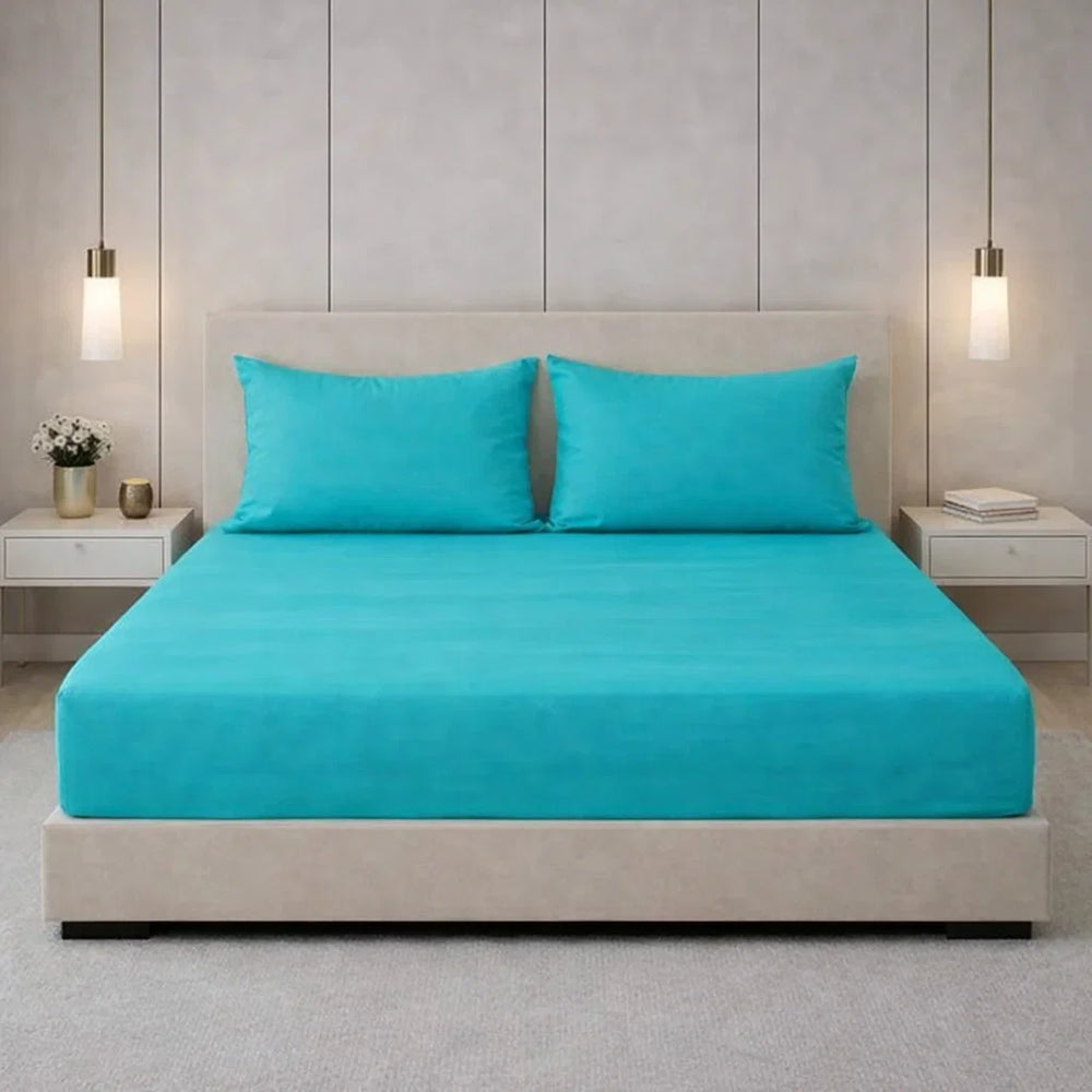 Decoware hoeslaken - jersey - aqua