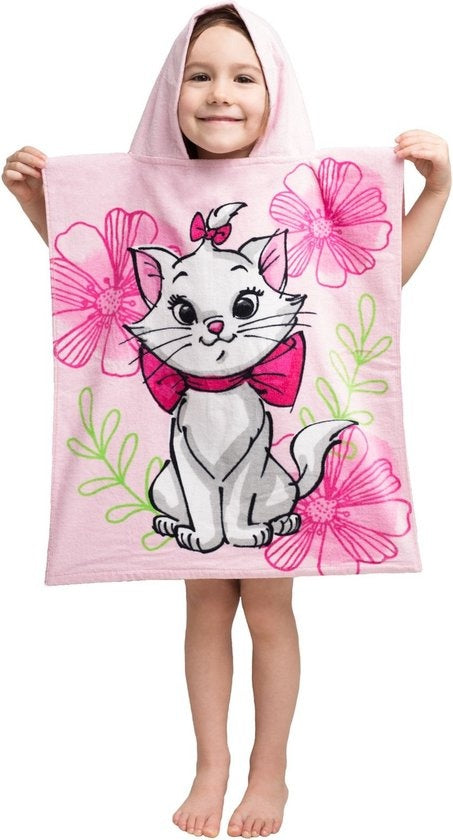 Aristocats poncho Marie Cat - badcape - katoen - 50x115 cm