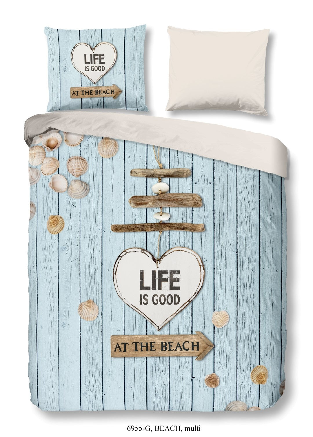 Good morning dekbedovertrek At the beach - Katoen - Lits-jumeaux (240x220 + 2st 60x70cm)