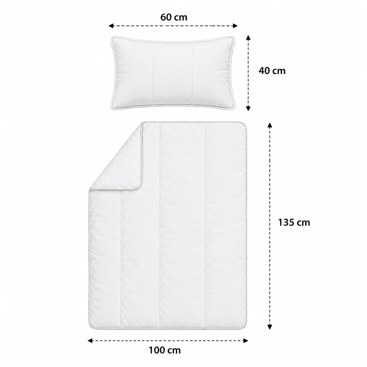 Baby/Peuter enkel dekbed & kussen - 100x135 + 40x60 cm