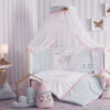 Ledikant dekbedovertrek set - Ballon - roze/mint - katoen