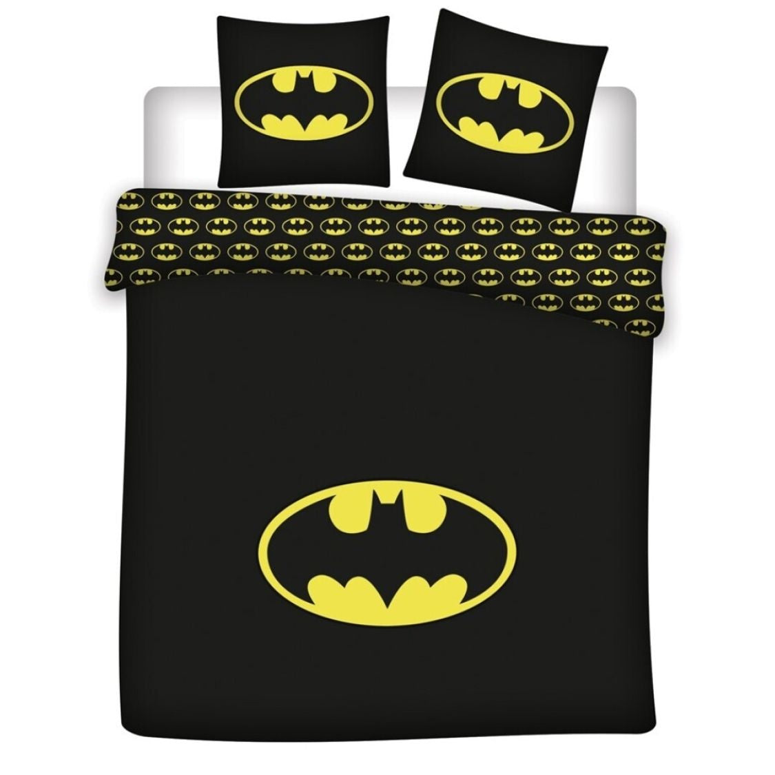 Batman dekbedovertrek Batman logo - microvezel - lits-jumeaux (240x220 + 2st 65x65 cm)