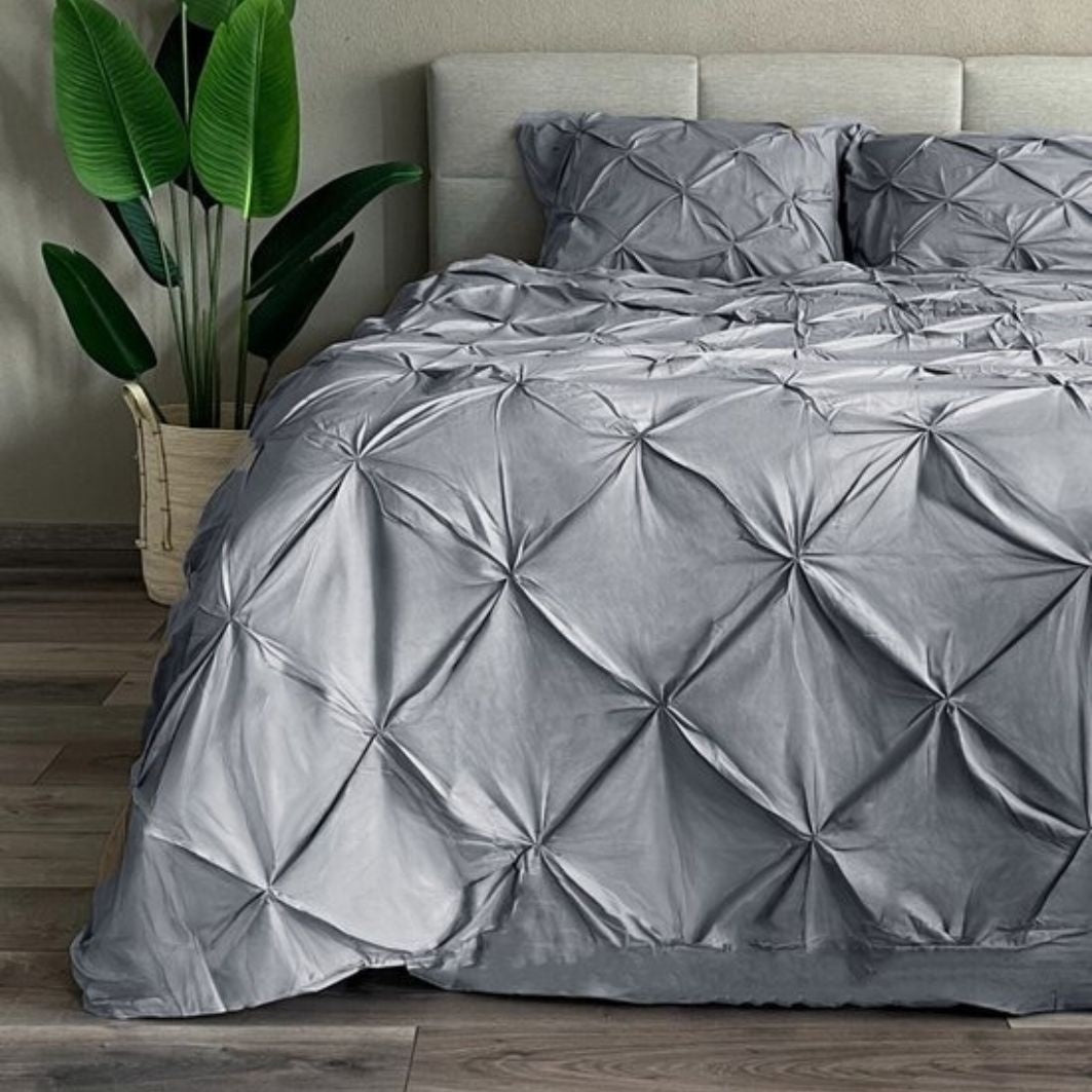 Katoen dekbedovertrek Monte Carlo - grijs - 2-persoons (200x220 + 2st 60x70 cm)