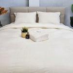 Velvet dekbedovertrek - parelwit - 2-persoons (200x220 + 2st 60x70cm)