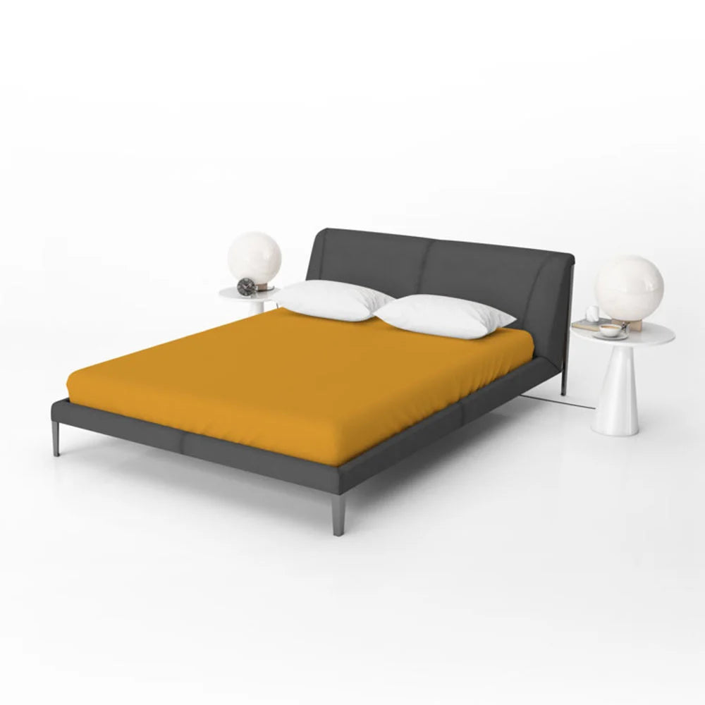 Hoeslaken - enkel jersey 135gr - geel