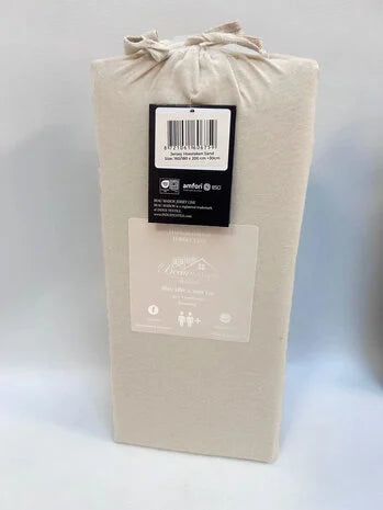 Beau Maison hoeslaken - Jersey - Zand - 80/90/100x200cm