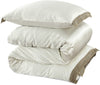 Glans satijn dekbedovertrek Lace - off white -  2-persoons