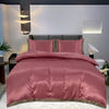 Glans satijn dekbedovertrek Lace - Rosewood