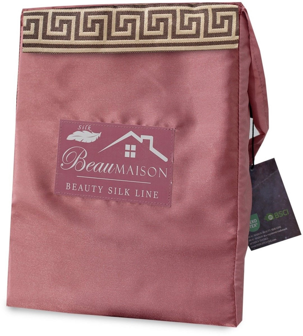 Glans satijn dekbedovertrek Lace - Rosewood