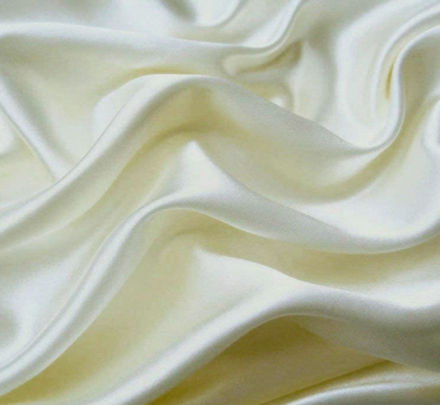 Glans satijn dekbedovertrek - off white