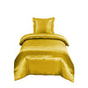 Glans satijn dekbedovertrek - geel