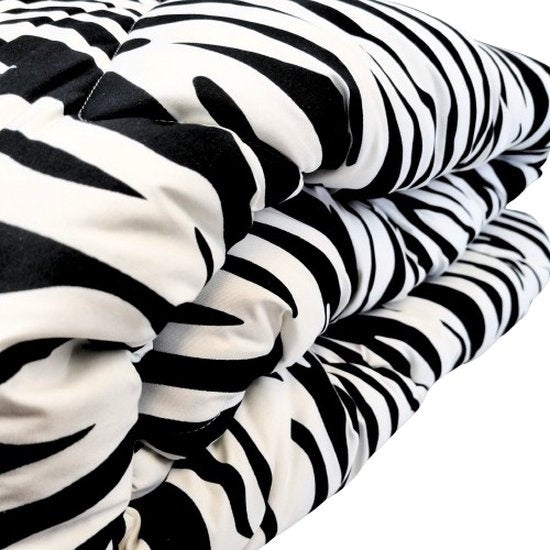 All in one lazy dekbed -  Dekbed en overtrek in 1  - Zebraprint
