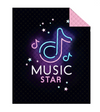 Bedsprei Music star - 1-persoons (170x210 cm)
