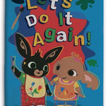 Bing Bunny fleece plaid Let's do it again blauw - 100x140 cm