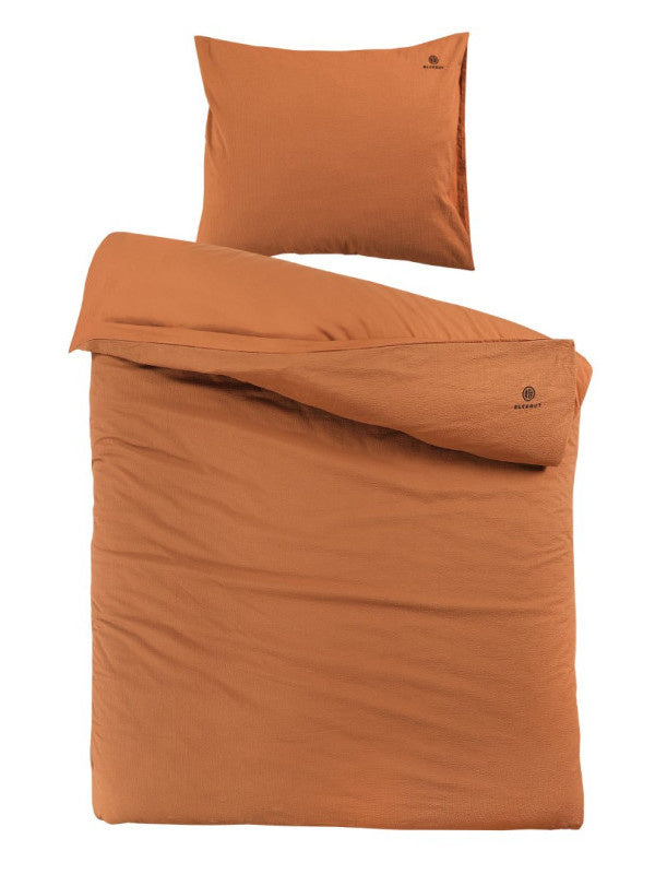 BLCKOUT dekbedovertrek Alberta - roestbruin - biologische percale katoen
