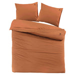 BLCKOUT dekbedovertrek Alberta - roestbruin - biologische percale katoen