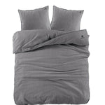 BLCKOUT dekbedovertrek Odessa - antraciet - jacquard katoen