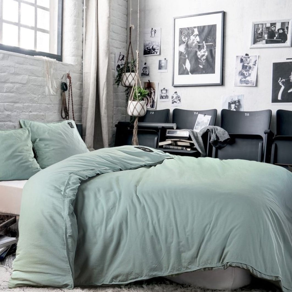 BLCKOUT dekbedovertrek Oslo - groen - 80% katoen + 20% gerecycled katoen