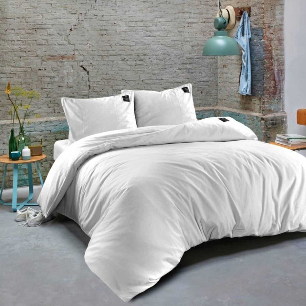 BLCKOUT dekbedovertrek Oslo - wit - 80% katoen + 20% gerecycled katoen