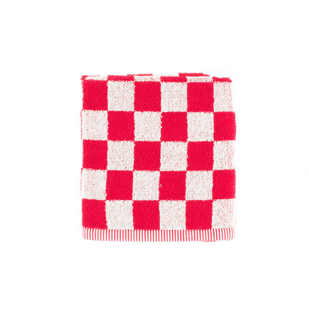 Handdoek Check rood