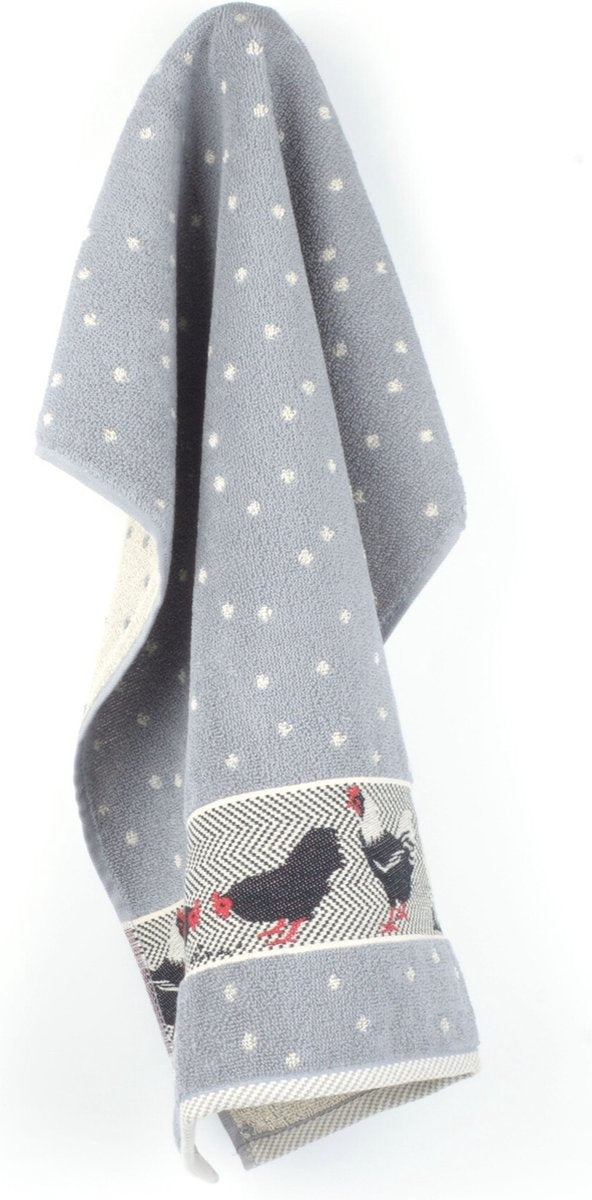 Handdoek Kippen - Grijs