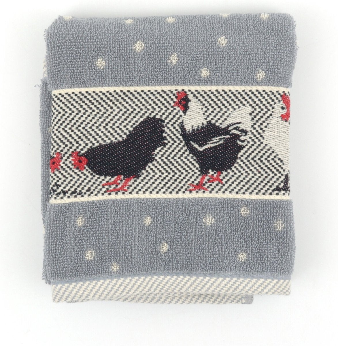 Handdoek Kippen - Grijs