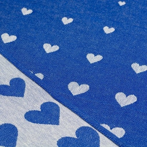 Theedoek Hartjes Royal blue