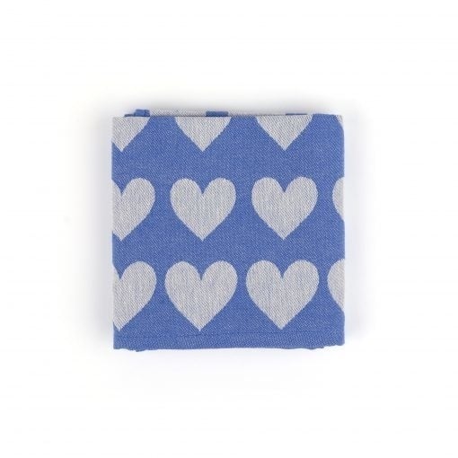 Theedoek Hartjes Royal blue