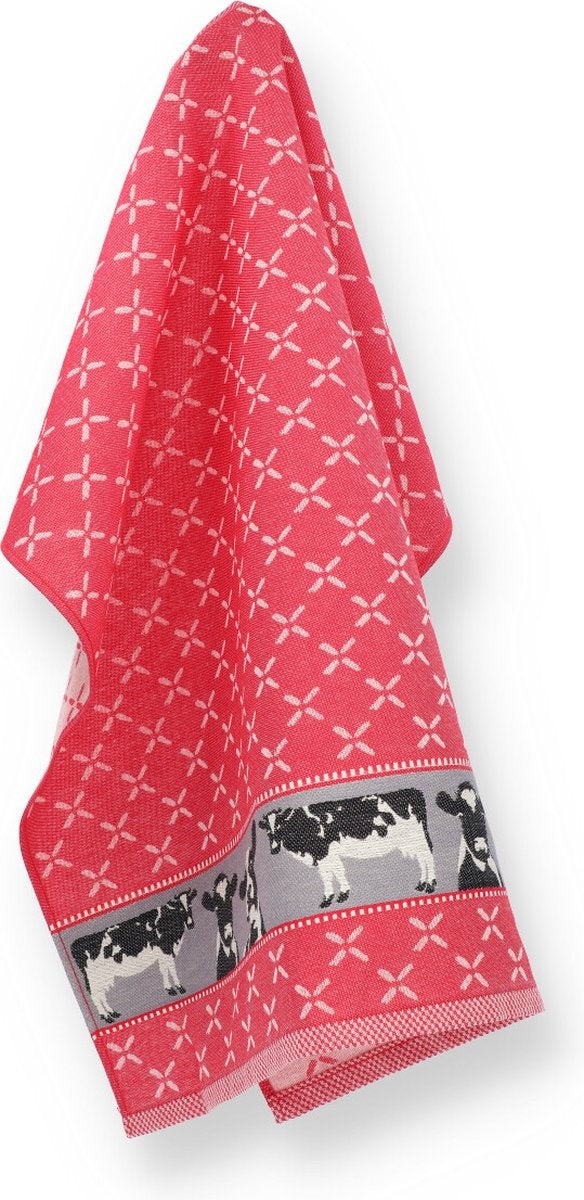 Theedoek Koeien - Rood