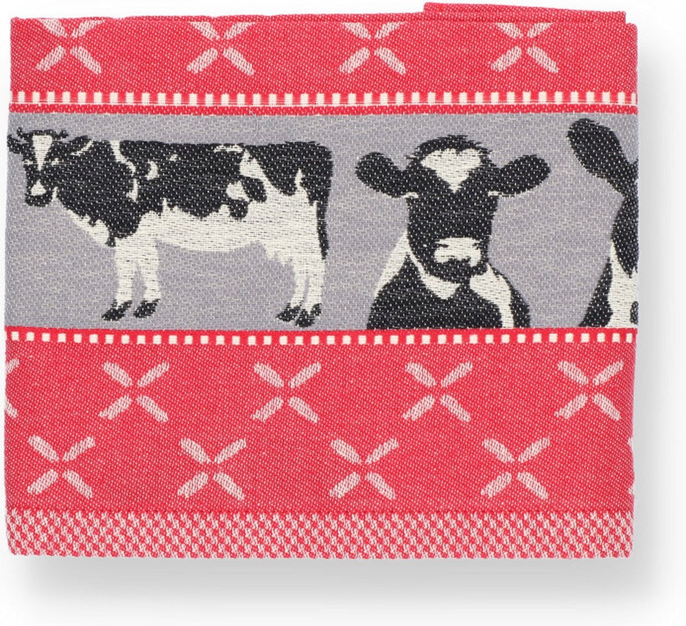 Theedoek Koeien - Rood