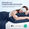Decoware dekbedovertrek uni - donkerblauw - katoensatijn