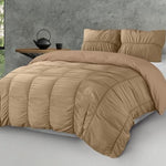 Mircrovezel dekbedovertrek Calais - taupel - 1-persoons (140x220 + 60x70 cm)